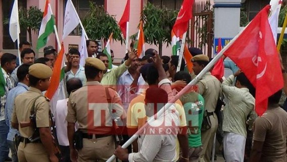 Kamalpur: CPI-M cadres attacked Congress picketers after arrest: Police remained mere spectator